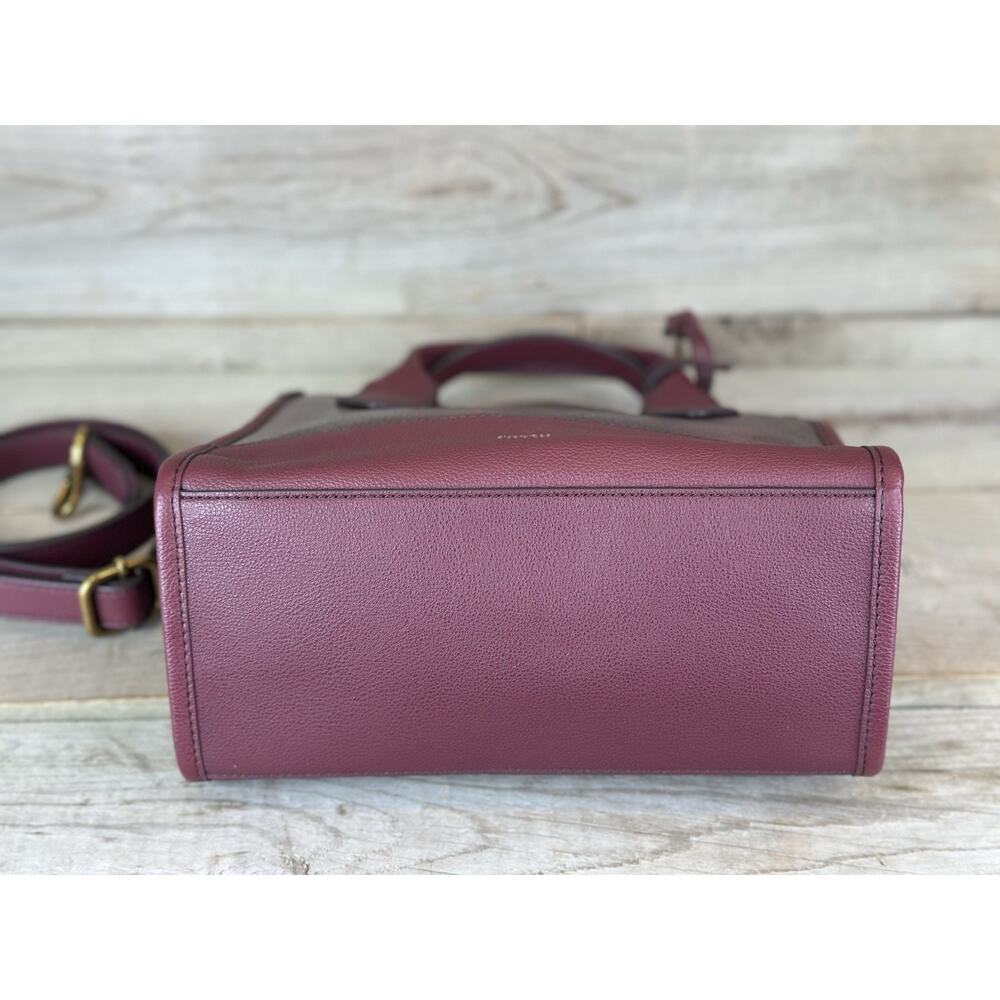 Fossil Kyler Satchel Wine Snake Python Embossed C… - image 4